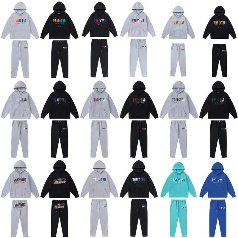 Top selling Trapst European and American fashion brand gradient letter tiger head print hooded sweat (19)