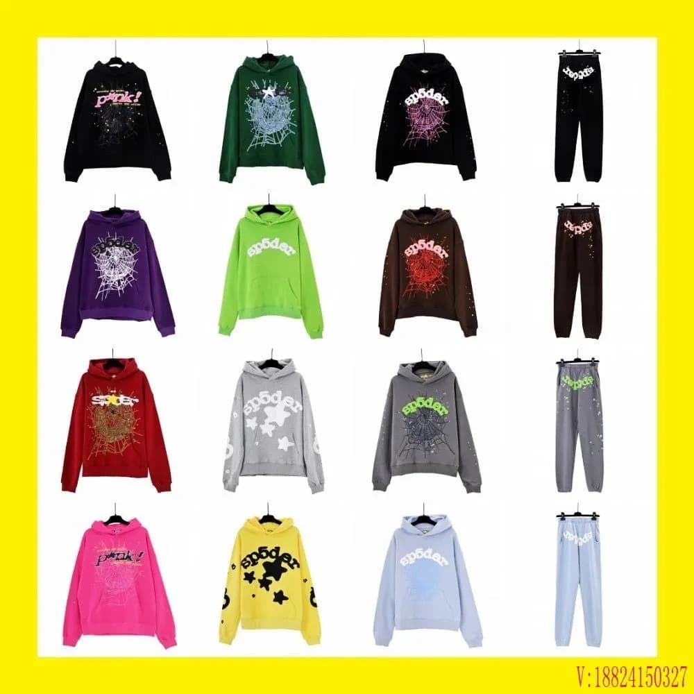 hip-hop singer sp5der printed couple hoodie, men's and women's hoodie, sports suit
 (39)